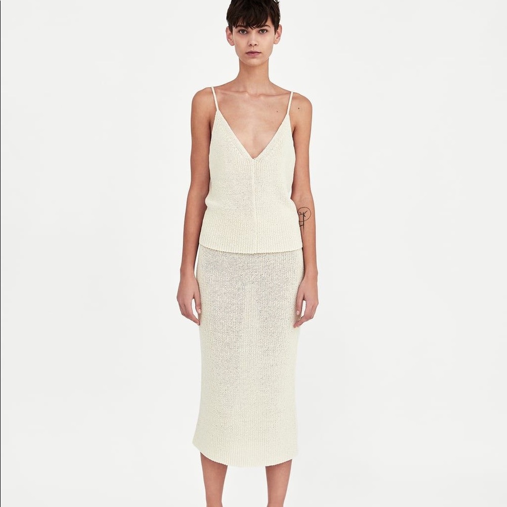 NWT Zara Knit Co-ord Skirt Set